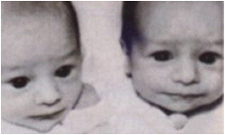 Nick et son frre jumeau Kelly.