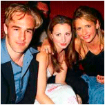 Sarah et James Van der Beek, Dawson dans 'Dawson' et sa fiance.