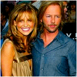 Sarah et David Spade, alias CJ dans 'Touche pas  mes filles'.