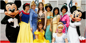 Michelle et les princesses de Disney.