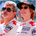 Alyson et Mr George Lucas, le 'papa' de 'Star Wars'.